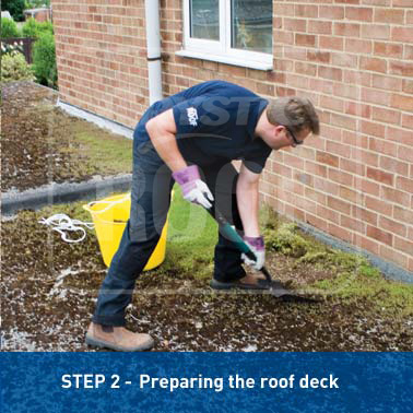 Step 2 - Preparing the roof deck Step 2 - Preparing the roof deck